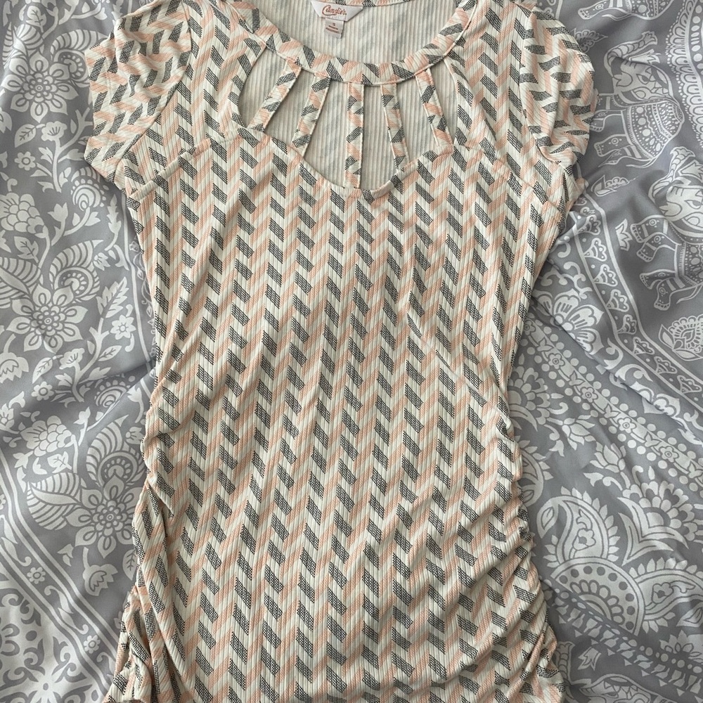 Candies printed scrunch bodycon top!